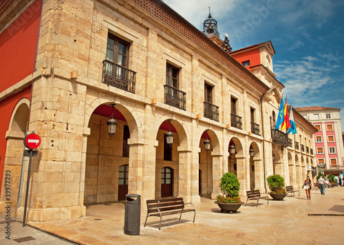 Nice houses in the old town of the city