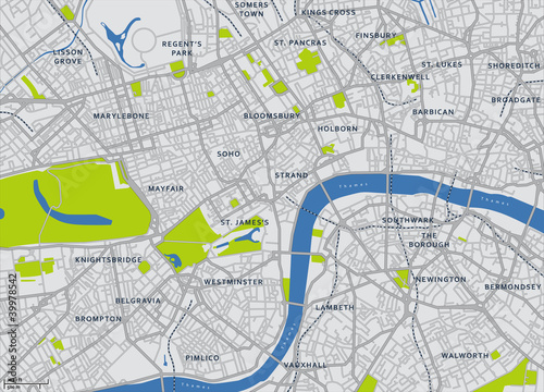 Central London Vector Map photo