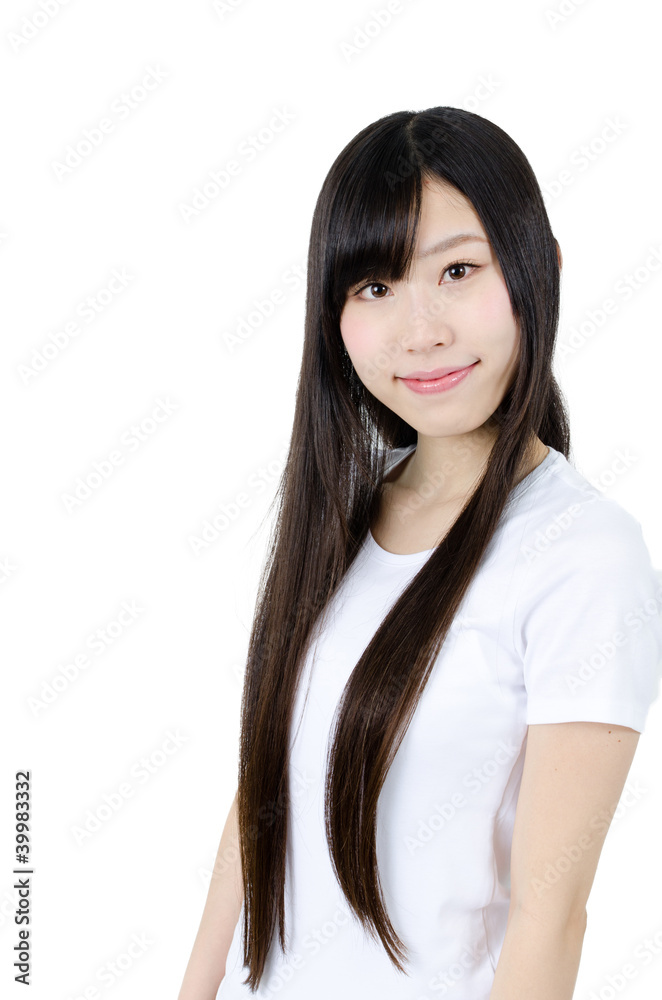 attractive asian woman isolated on white background attractive asian woman isolated on white background