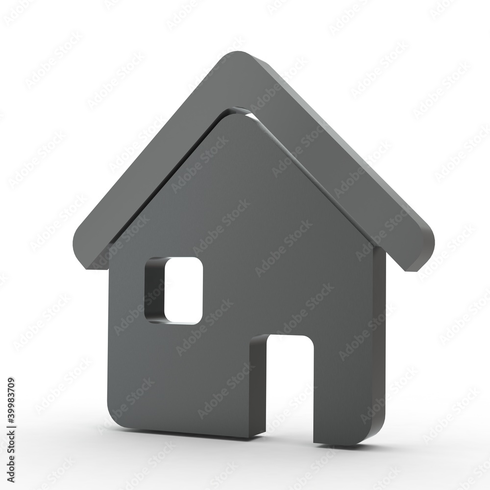 3d Icon Home schwarz 3d Icon Home schwarz