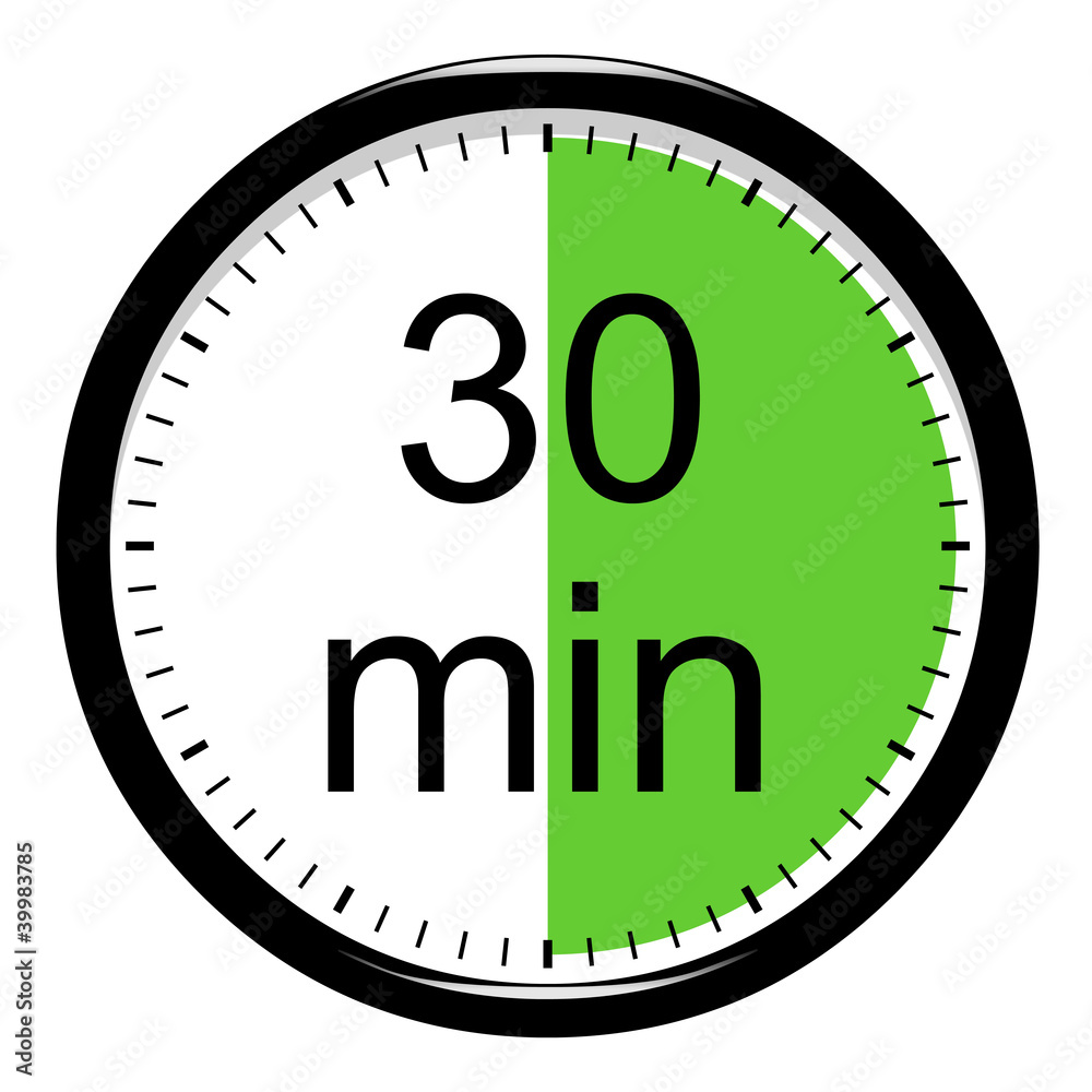 Minuterie - 30 minutes Illustration Stock | Adobe Stock