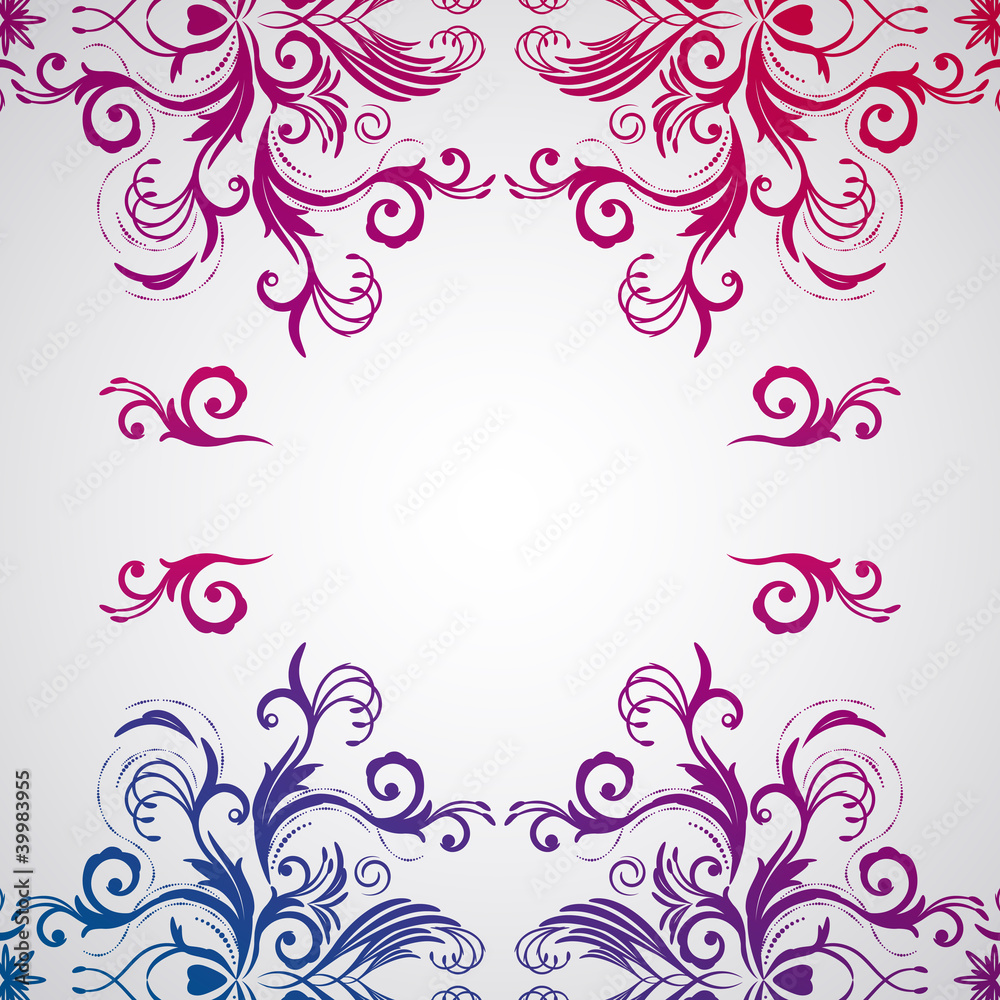 Abstract floral background with oriental flowers. Abstract floral background with oriental flowers.