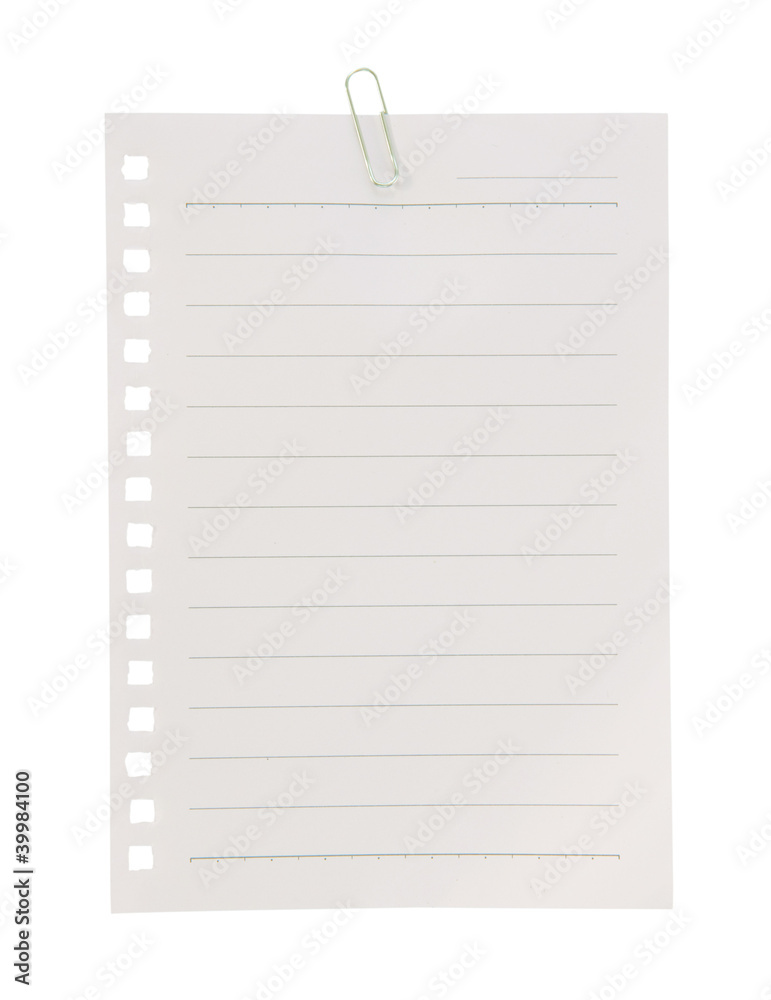 paper sheet and clip paper sheet and clip