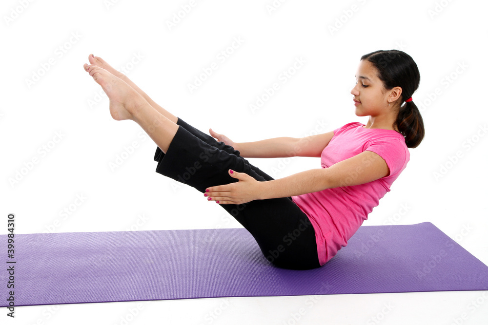 Girl in Yoga Pose Girl in Yoga Pose