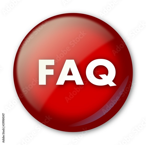 FAQ red button vector