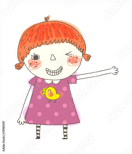 close-up of girl standing