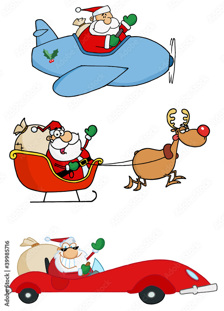 Plakat Santa Claus Transportation