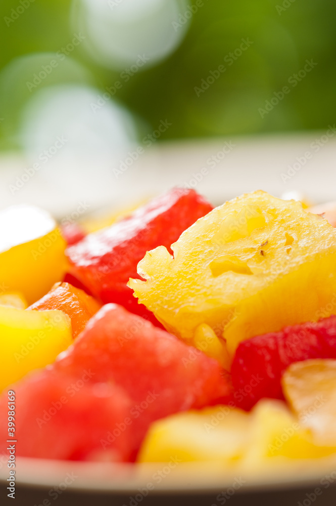 One bowl of Mixed tropical fruit salad One bowl of Mixed tropical fruit salad