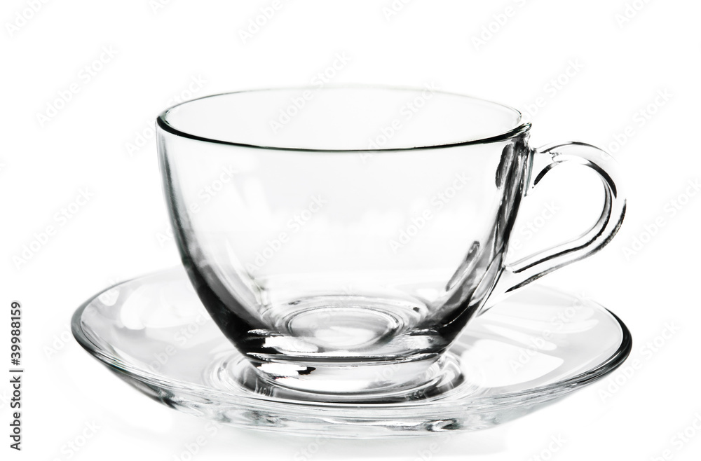 Glass cup. Glass cup.