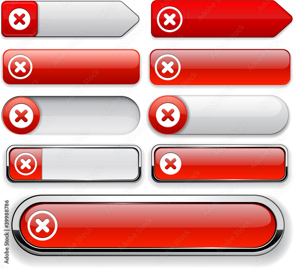 Cross high-detailed web button collection. Cross high-detailed web button collection.