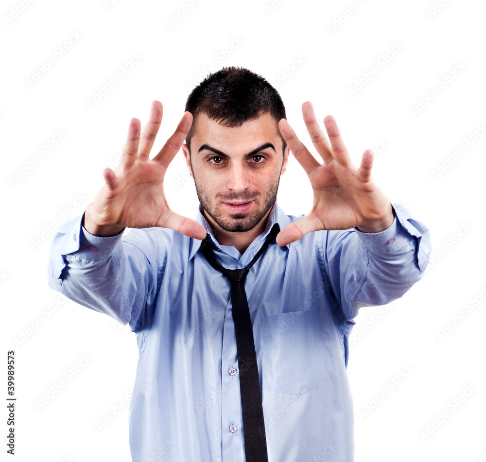 Fototapeta premium Handsom man reaching hands