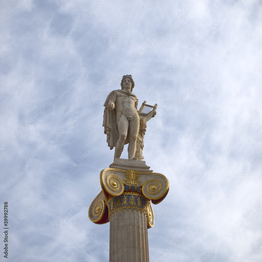 Apollo statue, god of music and poetry Apollo statue, god of music and poetry