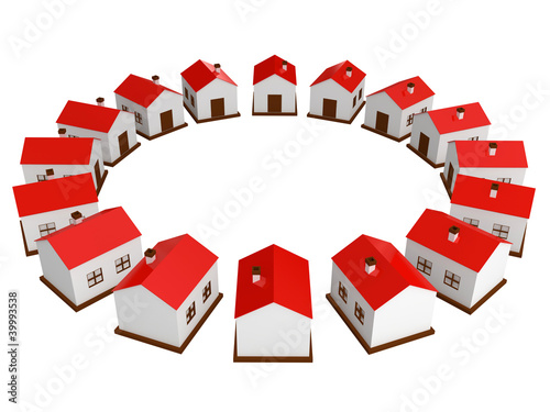 Many small houses