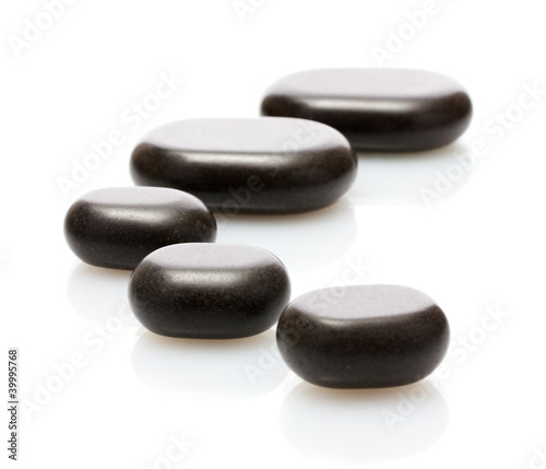 Spa stones isolated on white