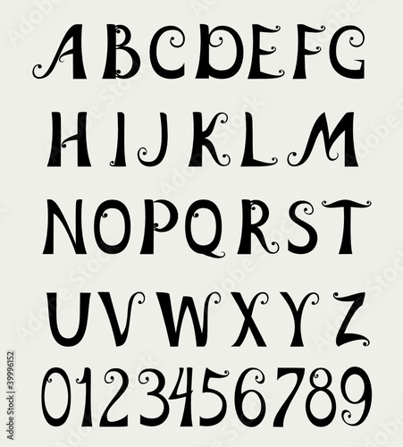 Vintage handwriting font