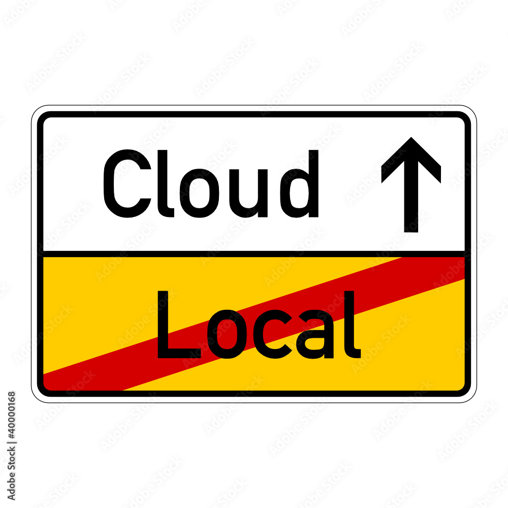 ortsschild local cloud I ortsschild local cloud I