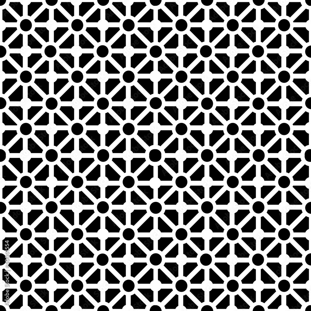 Geometric seamless pattern in black and white Geometric seamless pattern in black and white
