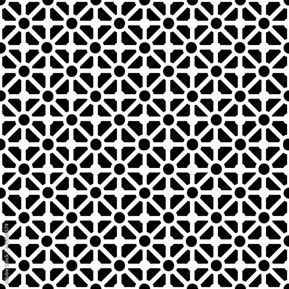 Geometric seamless pattern in black and white Geometric seamless pattern in black and white