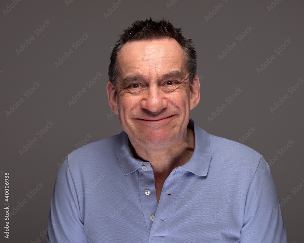 Handsome Middle Age Man Pulling Silly Face Grinning Handsome Middle Age Man Pulling Silly Face Grinning