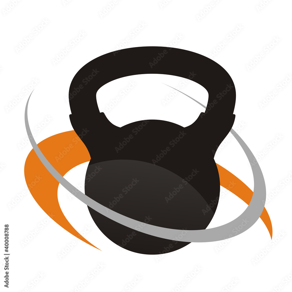 kettlebell logo Stock Vector | Adobe Stock