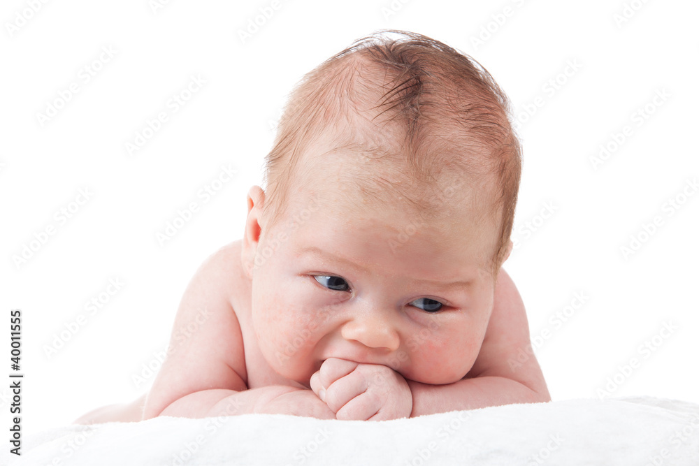 portrait of adorable baby. beautiful baby boy on white backgroun portrait of adorable baby. beautiful baby boy on white backgroun
