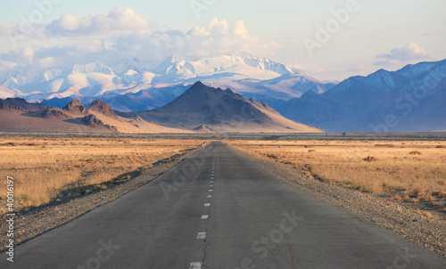 road in the mountains of Mongolia