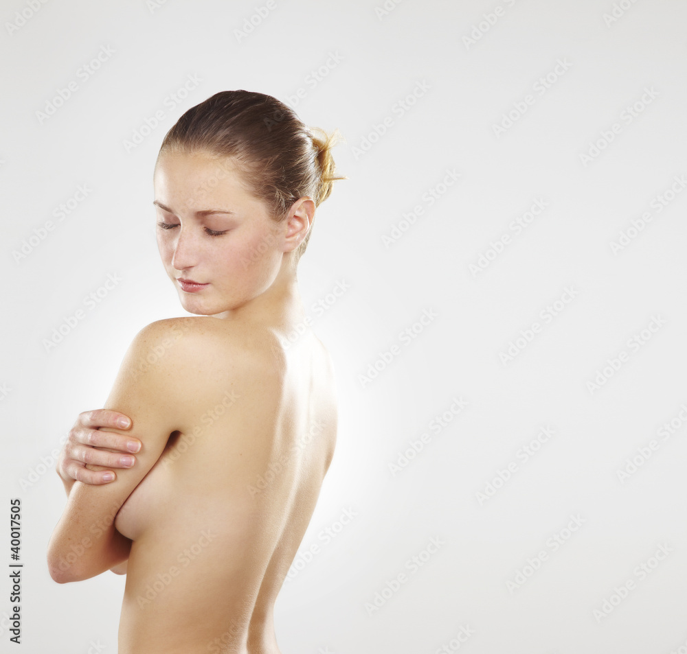 Beautiful young female face with a wellness complexion Beautiful young female face with a wellness complexion