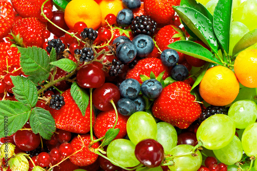 fresh summer berries and fruits © LiliGraphie
