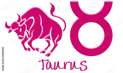 Taurus Zodiac Signs - Hot Pink