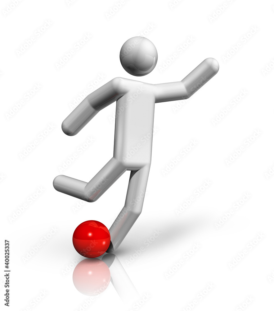 Football, soccer 3D symbol, Olympic sports Football, soccer 3D symbol, Olympic sports