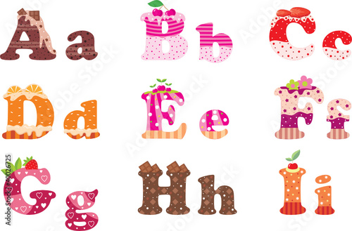 Sweet letters of the alphabet
