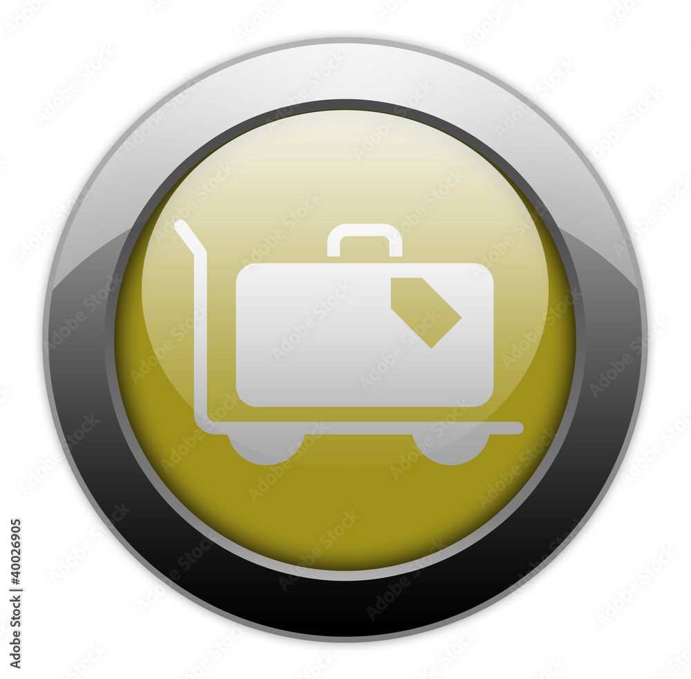 Yellow Metallic Orb Button Yellow Metallic Orb Button