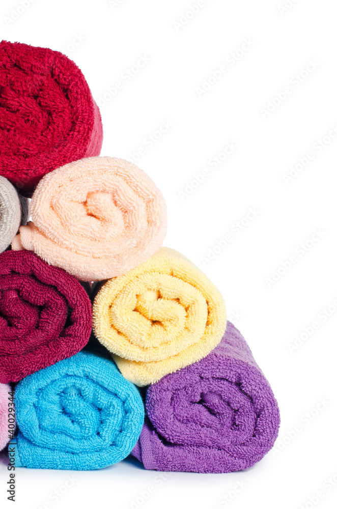 The combined color towels The combined color towels