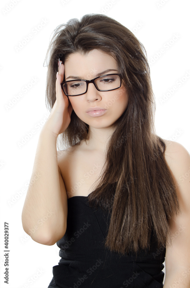 The beautiful girl in spectacles The beautiful girl in spectacles