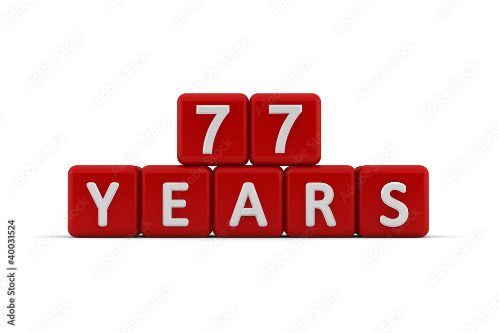 Red letter cubes 77 years