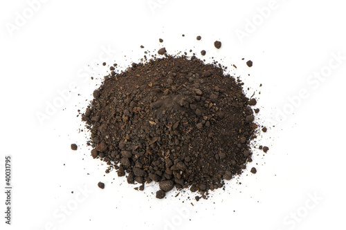 Heap dirt the top view