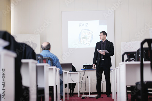 business man on seminar