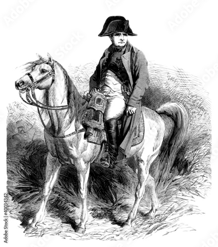 Napoleon Bonaparte - a cheval