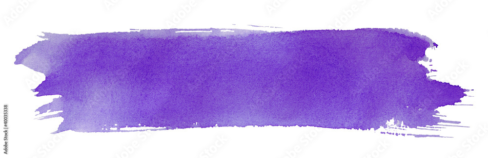 Fototapeta premium Violet stroke of paint brush