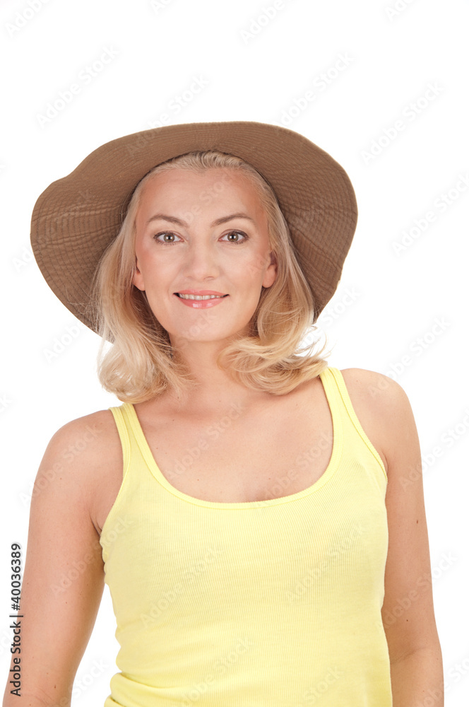 beautiful blonde woman in hat beautiful blonde woman in hat
