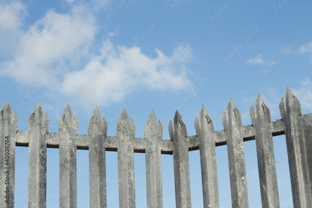 Spike fence.