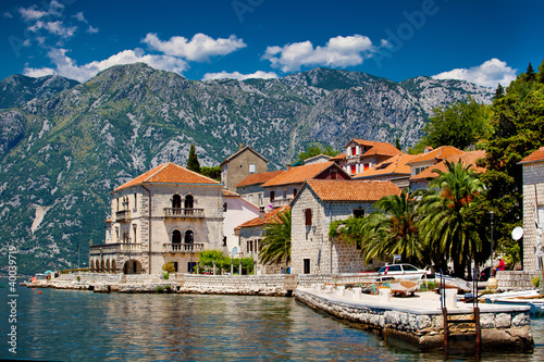 Perast town in Montenegro photo