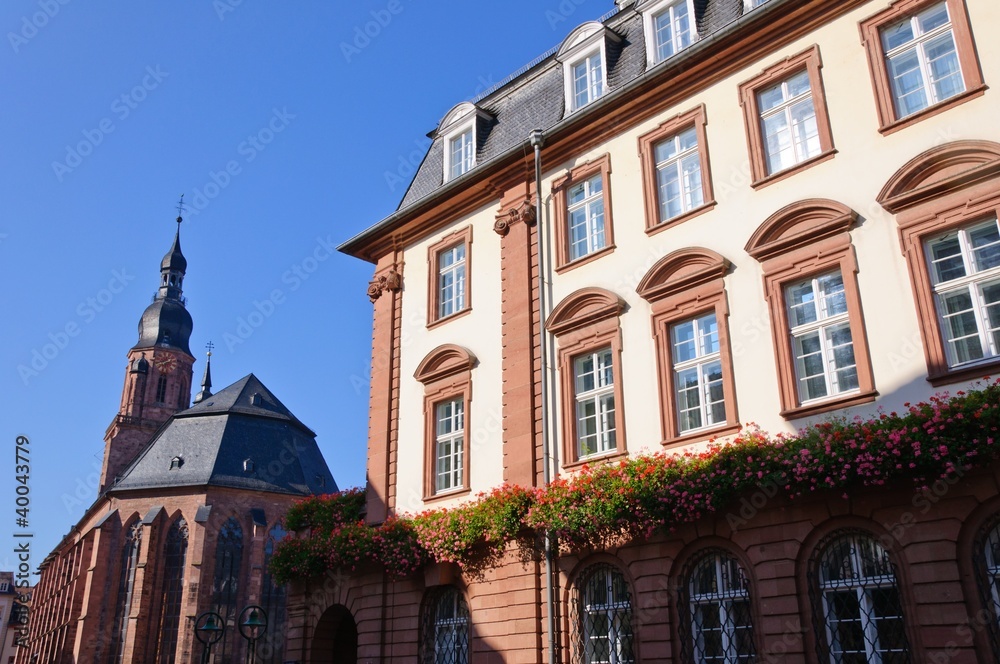 Church of the Holy Spirit and City Hall of Heidelberg, Germany