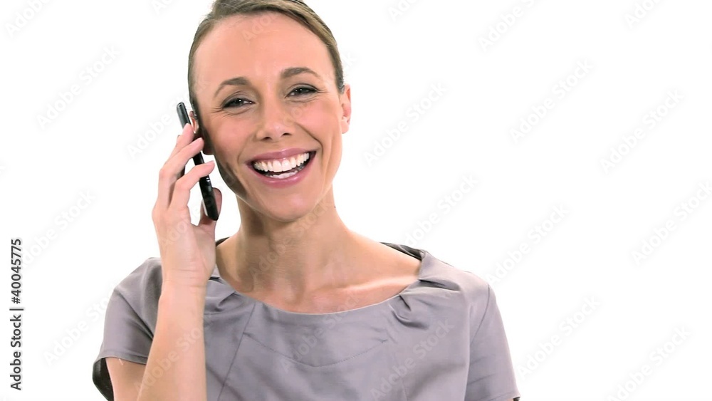 Businesswoman talking on a smartphone Businesswoman talking on a smartphone