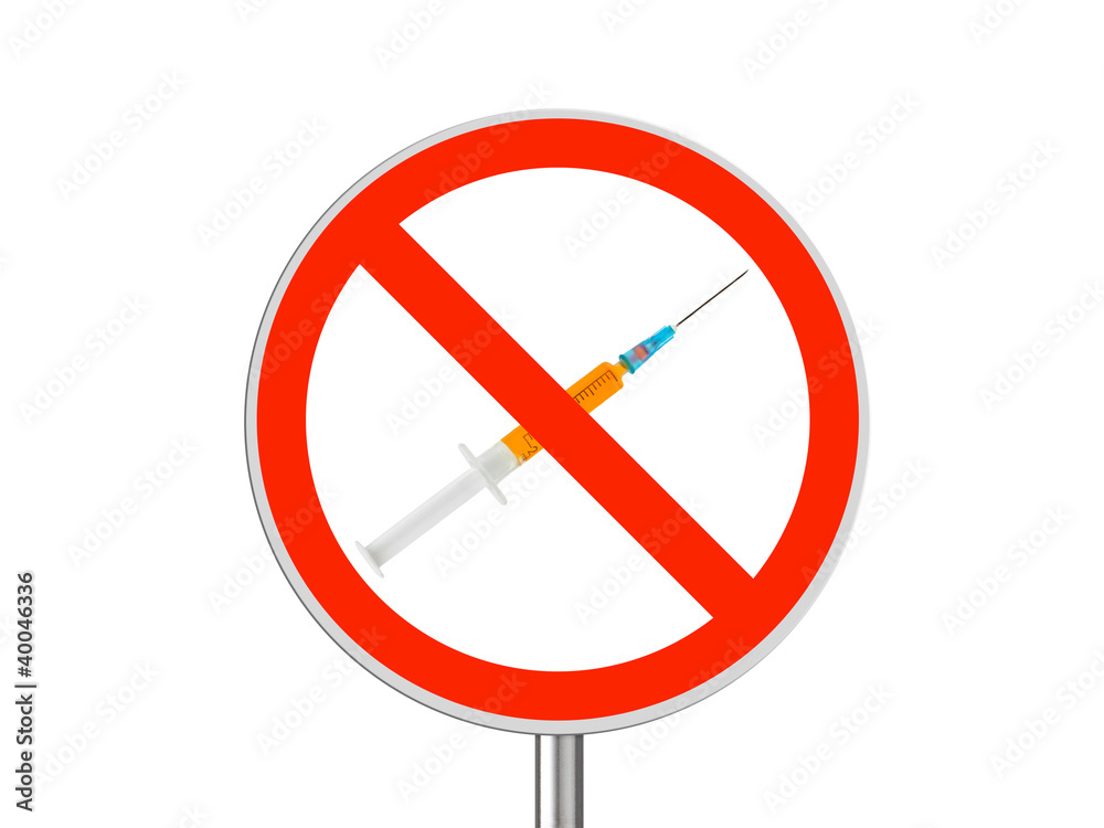 Circle sign No drugs