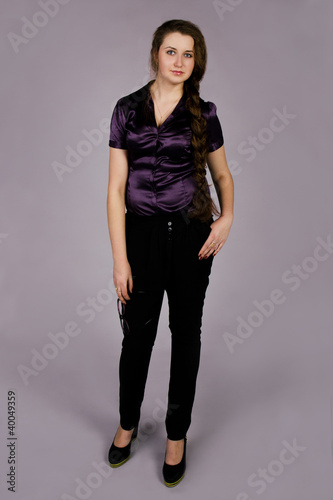 Attractive businesswoman with her glasses