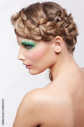 woman with creative hairdo