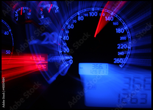 Abstract car console - tachometer