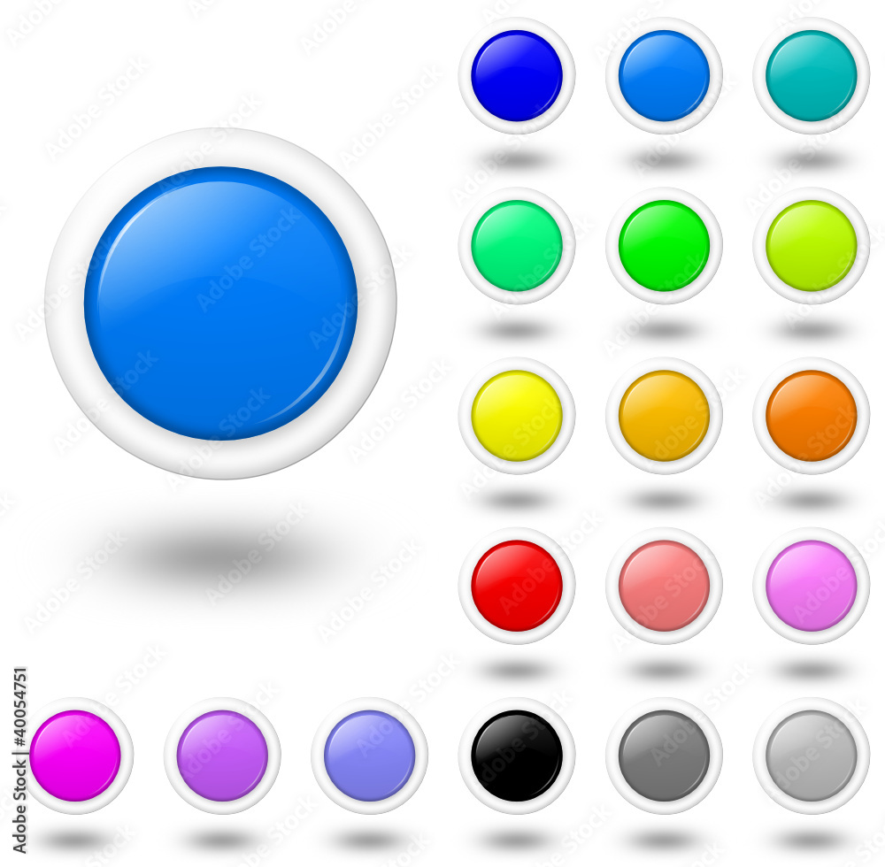 Bottoni vettoriali colorati