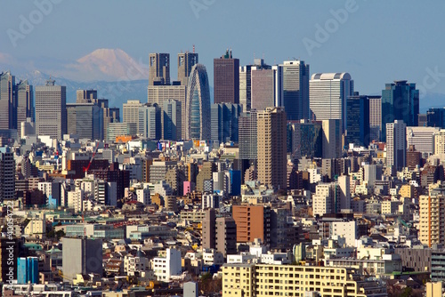 Skyline Tokio mit Fuji-san